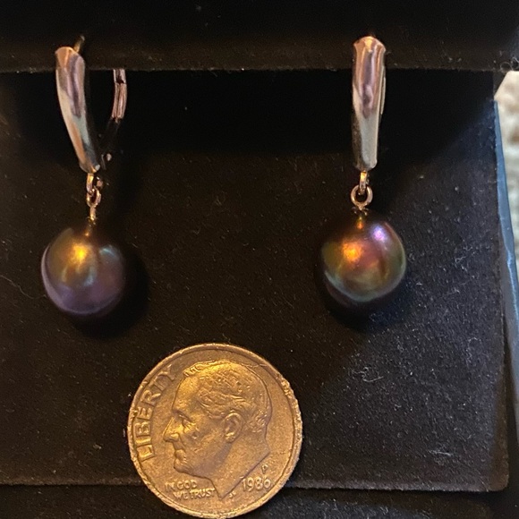 Helzberg Diamonds Jewelry - Black Pearl dangle earrings